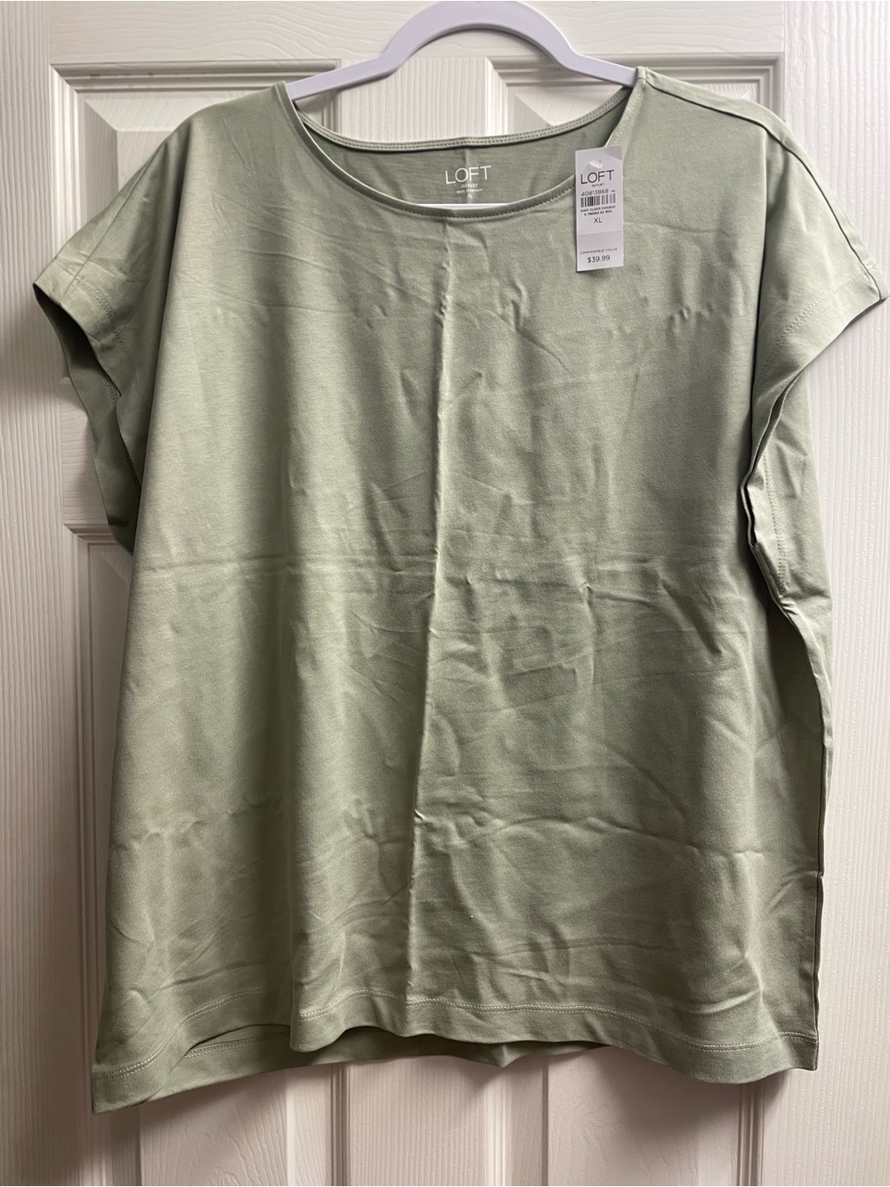 LOFT Women's Sage Green Short Sleeve Tee